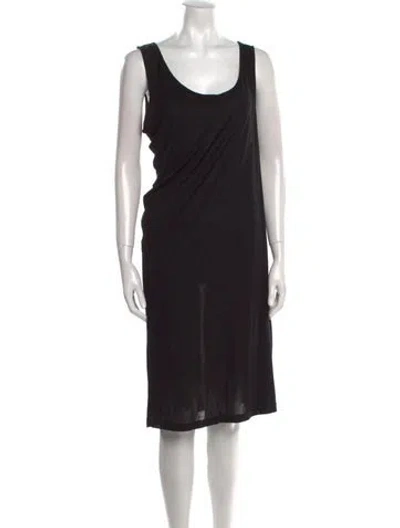 Pre-owned Ann Demeulemeester Vintage Midi Length Dress In Black