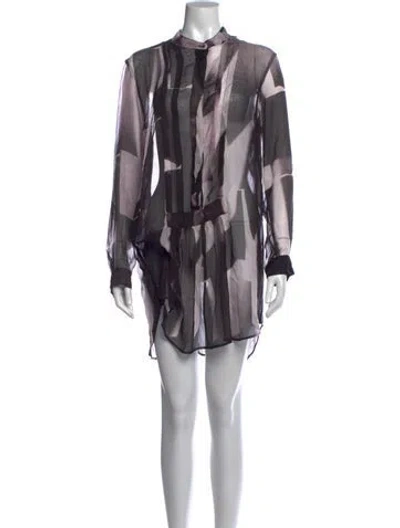 Pre-owned Ann Demeulemeester Vintage Mini Dress In Purple