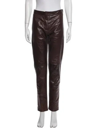 Pre-owned Ann Demeulemeester Vintage Straight Leg Pants In Brown