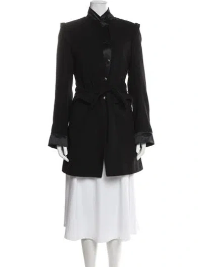 Pre-owned Ann Demeulemeester Vintage Virgin Wool Coat In Black