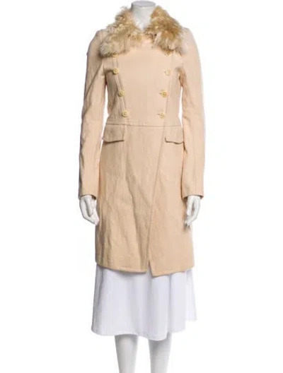 Pre-owned Ann Demeulemeester Vintage Virgin Wool Coat In Neutral