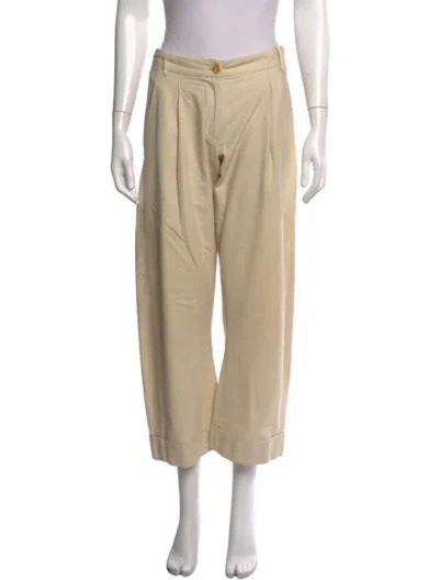 Pre-owned Ann Demeulemeester Vintage Wide Leg Pants In Neutrals