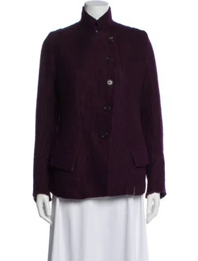 Pre-owned Ann Demeulemeester Vintage Wool Jacket In Purple