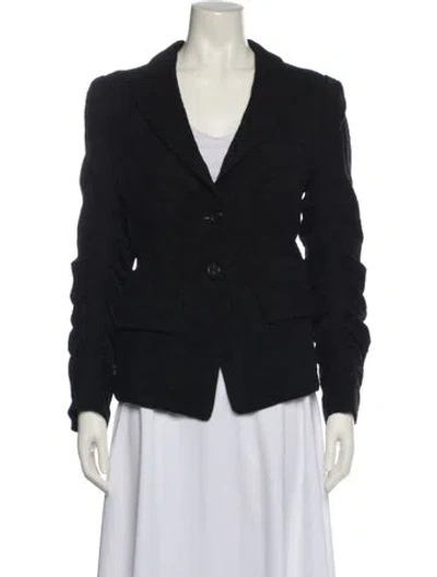Pre-owned Ann Demeulemeester Virgin Wool Blazer In Black
