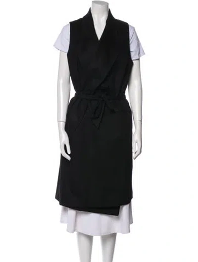 Pre-owned Ann Demeulemeester Virgin Wool Coat In Black