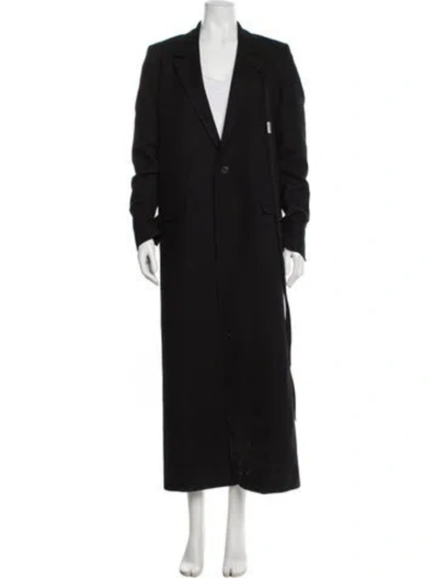 Pre-owned Ann Demeulemeester Virgin Wool Coat In Black