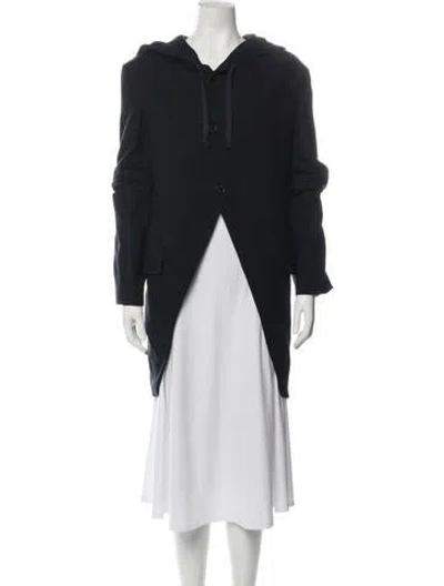 Pre-owned Ann Demeulemeester Virgin Wool Coat In Black