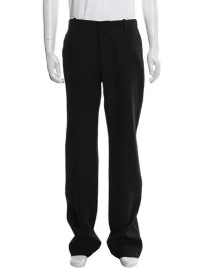 Pre-owned Ann Demeulemeester Virgin Wool Dress Pants In Black