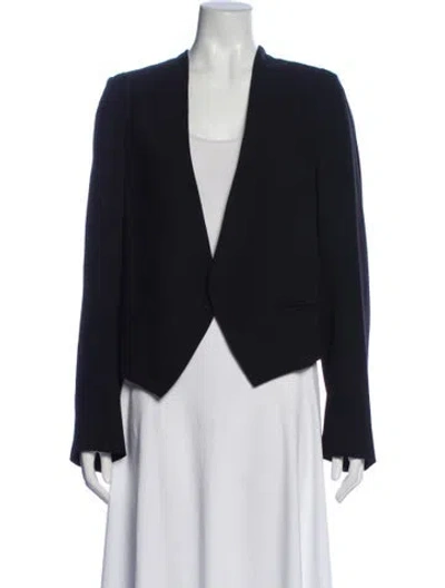 Pre-owned Ann Demeulemeester Virgin Wool Evening Jacket In Blue