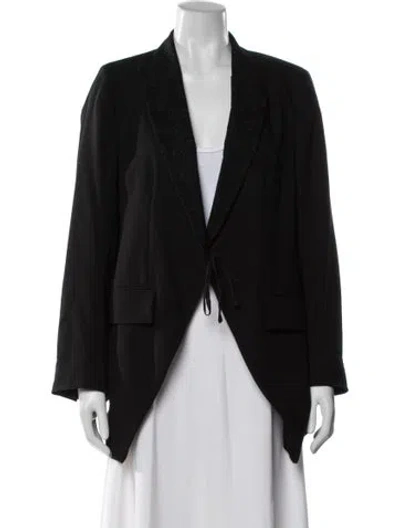 Pre-owned Ann Demeulemeester Virgin Wool Jacket In Black