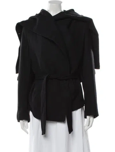Pre-owned Ann Demeulemeester Virgin Wool Jacket In Black