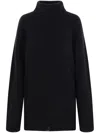 Ann Demeulemeester High-neck Long-sleeved Sweater In Black
