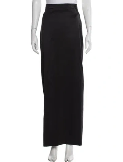 Pre-owned Ann Demeulemeester Virgin Wool Long Skirt In Black