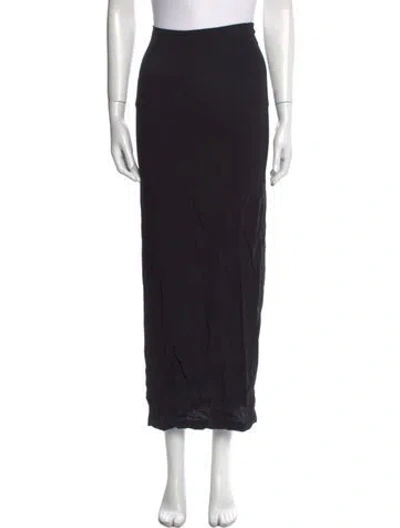 Pre-owned Ann Demeulemeester Virgin Wool Midi Length Skirt In Black