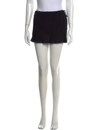 Pre-owned Ann Demeulemeester Virgin Wool Mini Skirt In Black