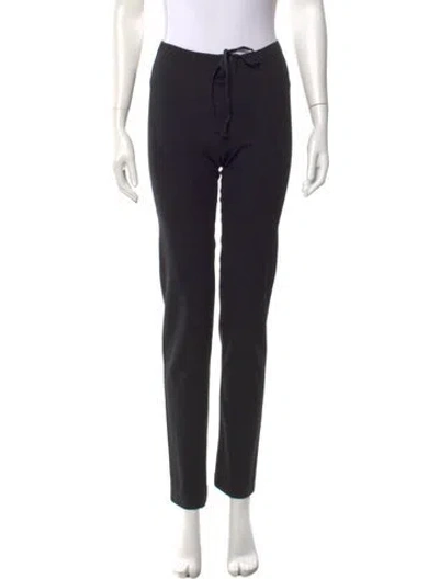 Pre-owned Ann Demeulemeester Virgin Wool Skinny Leg Pants In Black