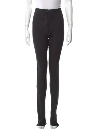 Pre-owned Ann Demeulemeester Virgin Wool Straight Leg Pants In Grey