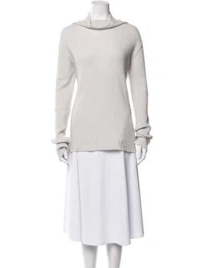 Pre-owned Ann Demeulemeester Virgin Wool Turtleneck Sweater In Grey