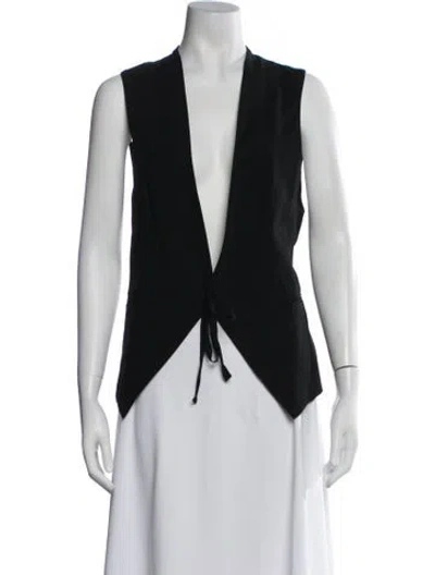 Pre-owned Ann Demeulemeester Virgin Wool Vest In Black