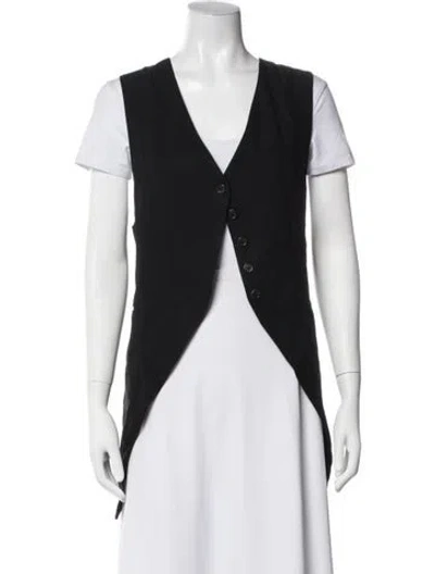 Pre-owned Ann Demeulemeester Virgin Wool Vest In Black