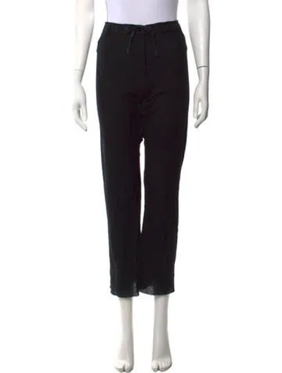 Pre-owned Ann Demeulemeester Virgin Wool Wide Leg Pants In Black