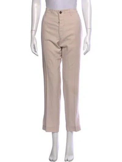 Pre-owned Ann Demeulemeester Virgin Wool Wide Leg Pants In Pink