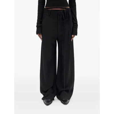 Ann Demeulemeester Viscose Trousers In Black