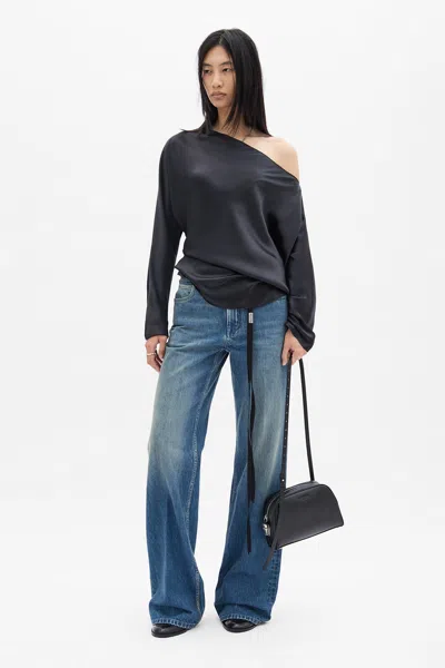 Ann Demeulemeester Vive 5-pockets Straight Leg Trousers In Blue