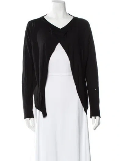 Pre-owned Ann Demeulemeester V-neck Sweater In Black