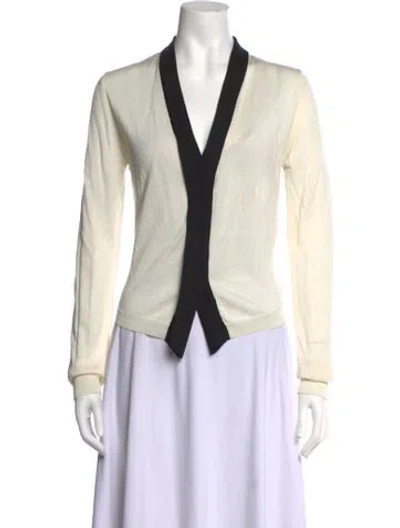 Pre-owned Ann Demeulemeester V-neck Sweater In Neutrals