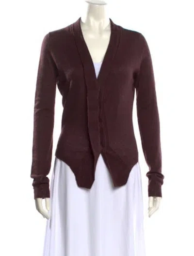 Pre-owned Ann Demeulemeester V-neck Sweater In Purple