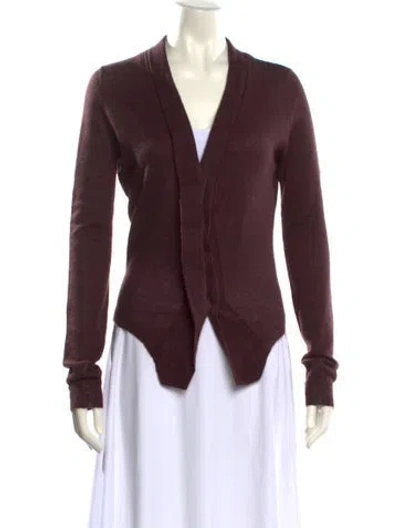 Pre-owned Ann Demeulemeester V-neck Sweater In Purple