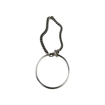 Pre-owned Ann Demeulemeester Vokko Irregular Chain Bangle 'antique Silver' | Tan | Women's Size S