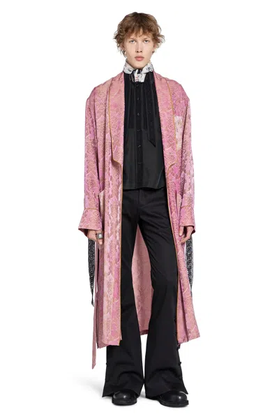 Ann Demeulemeester Vorm Fluid Belted Lounge Robe Coat In Multi