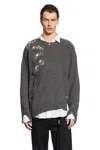 Ann Demeulemeester Long-sleeved Sweater In Blue