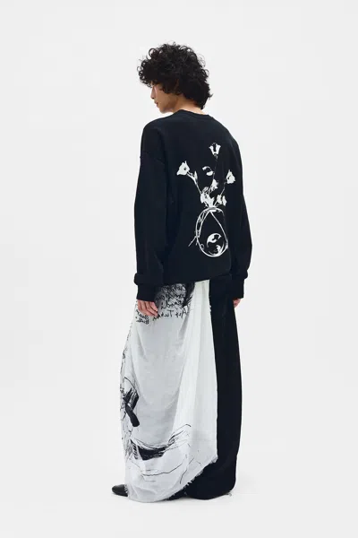 Ann Demeulemeester Wannes ''eternal Roses'' High-comfort Sweatshirt In Multicolor
