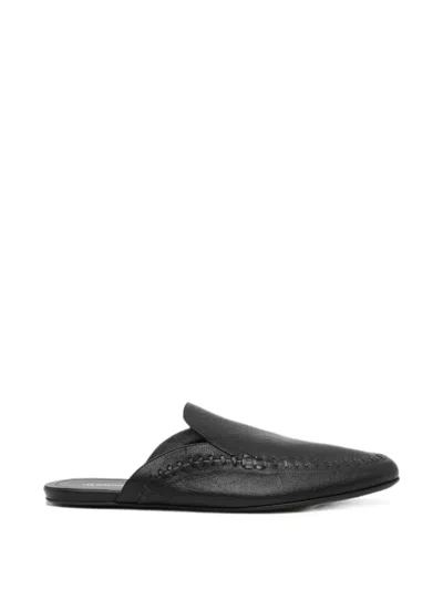 Ann Demeulemeester Whipstitch-trim Loafers In Black
