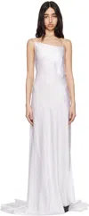 Ann Demeulemeester White Aaricia Long Bias Slip Maxi Dress In 002 Natural White