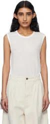 Ann Demeulemeester White Biba Sleeveless Tank Top In 002 Natural White