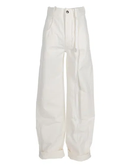 ANN DEMEULEMEESTER WHITE CLAIRE 5-POCKETS COMFORT TROUSERS