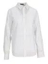 Ann Demeulemeester Betty Fitted Shirt Cotton Popeline In White