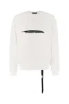 Ann Demeulemeester Contrasting Print Cotton Sweatshirt In 001