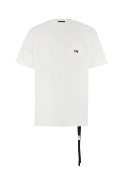 Ann Demeulemeester White Cotton T-shirt In 001