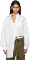Ann Demeulemeester White Daria Drop Shoulder Shirt In 001 White
