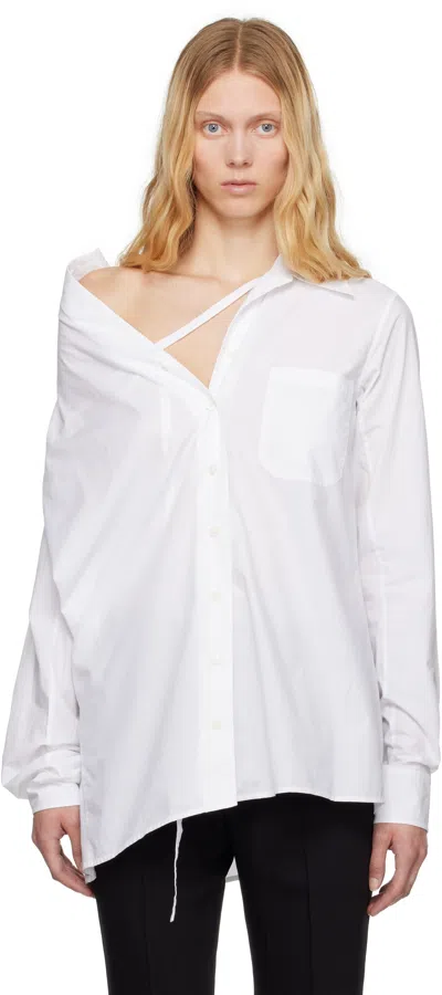 Ann Demeulemeester White Daria Drop Shoulder Shirt