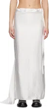 Ann Demeulemeester White Eveline Long Bias Maxi Skirt In 002 Natural White