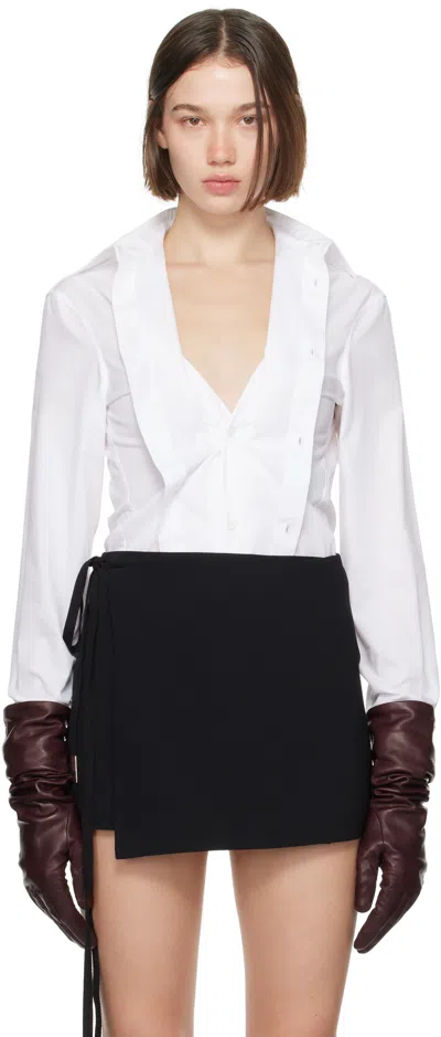 Ann Demeulemeester White Haley Shirt In 001 White