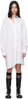 Ann Demeulemeester Daria Dropped Shoulder Poplin Shirt In 001 White