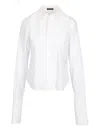Ann Demeulemeester Kareena Shirt Fitted Cufflinks Popeline In White
