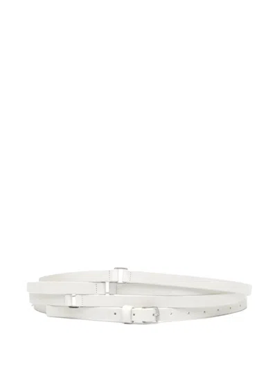 ANN DEMEULEMEESTER WHITE KEPA TRIPLE BELT